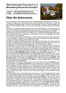 Über die Astronomie - Sternwarte Donzdorf