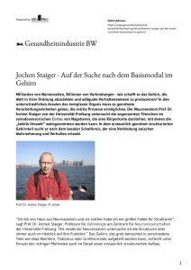 Jochen Staiger - Auf der Suche nach dem Basismodul im Gehirn