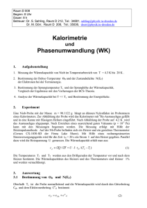 Kalorimetrie Phasenumwandlung (WK)