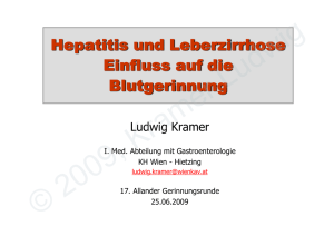 Hepatitis und Leberzirrhose Einfluss auf die Blutgerinnung