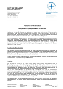 Patienteninformation Reflux - Diakonissen Speyer