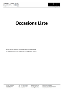 Occasions Liste