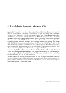 9. Hyperbolische Geometrie