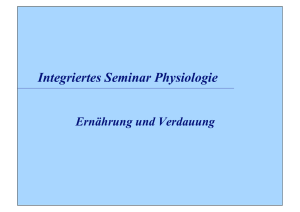 Integriertes Seminar Physiologie