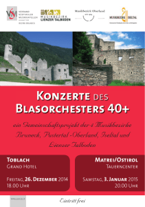 Programmheft Süd-Osttiroler Blasorchester 40+
