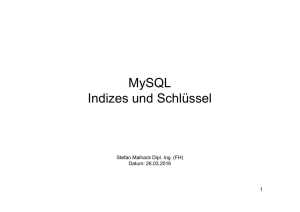 MySQL Indizes und Schlüssel