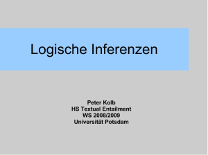 Logische Inferenzen - Universität Potsdam