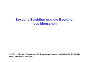 Sexuelle Selektion und die Evolution des Menschen