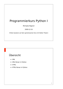 Programmierkurs Python I