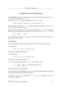 5. Zahlentheoretische Funktionen