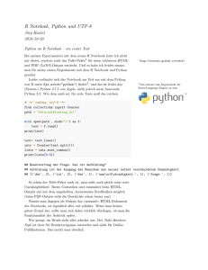R Notebook, Python und UTF-8
