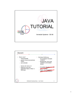 java tutorial - Distributed Computing Group