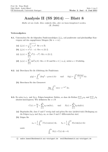 Analysis II (SS 2014) — Blatt 8