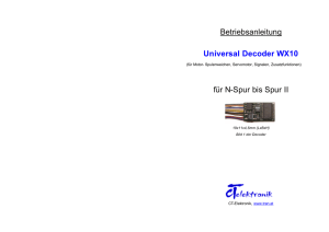 Betriebsanleitung Universal Decoder WX10 für N