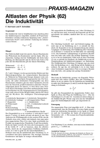 PRAXIS-MAGAZIN Altlasten der Physik (62) Die Induktivität