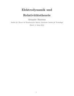ELEKTRODYNAMIK SKRIPT PDF ELEKTRODYNAMIK SKRIPT PDF