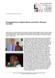 Evangelisationen in Hagere Mariam und Gimbi / Äthiopien Juni 2009