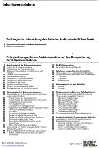 Inhaltsverzeichnis Radiologische Untersuchung des Patienten in