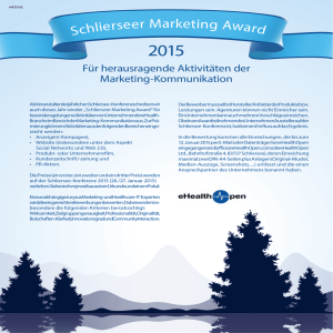 Schlie rseer Marketing Award - Schliersee