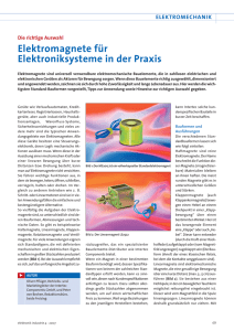 Elektromagnete für Elektroniksysteme in der Praxis - All