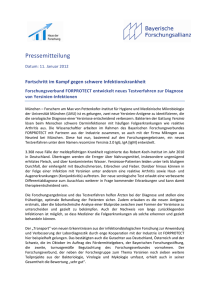 Pressemitteilung - Bayerische Forschungsallianz