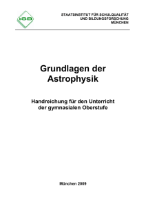 Handreichung Astrophysik - ISB