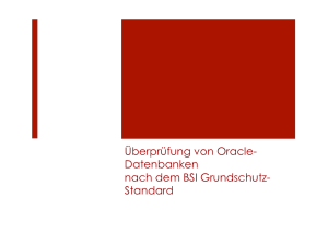 Überprüfung von Oracle-Datenbanken nach dem BSI Grundschutz
