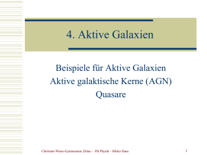 4. Aktive Galaxien - Mirko Hans