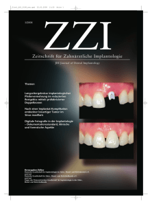 Ausgabe 01/2008 - Zeitschrift für Zahnärztliche Implantologie
