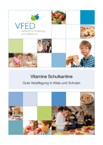 Perspektiven der schulischen Ernährungsbildung VFED Sonderheft