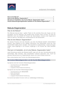 Makula-Degeneration - Arztpraxis Limmatplatz