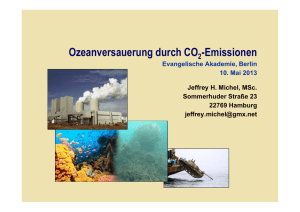 Vortrag zur CO2-bedingten Ozeanversauerung vom
