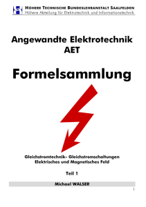 Formelsammlung AET Magnetfeld - E-Feld