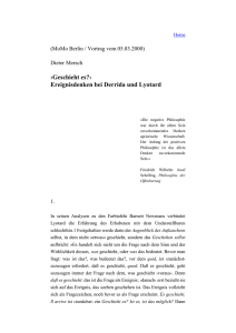 Dieter Mersch, Ereignisdenken bei Derrida und Lyotard