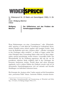 Wolfgang Melchior Artikel Wolfgang Melchior Der Utilitar