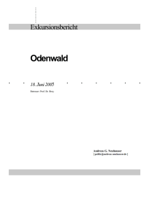 Exkursionsbericht Odenwald
