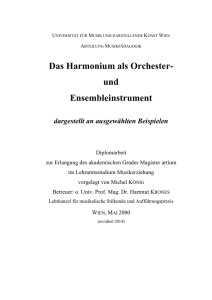 Das Harmonium als Orchester