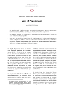 09.12.2016 Was ist Populismus?