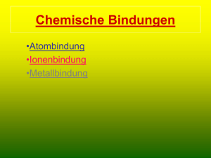 Chemische Bindungen - Goethe