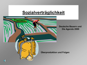 Sozialverträglichkeit Deutsche Bauern und Die Agenda 2000