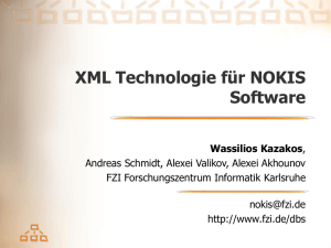 XML Technologie für NOKIS Software