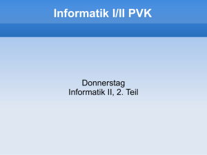 Informatik I/II PVK
