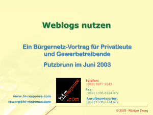 Weblogs (PPT 104 kB)