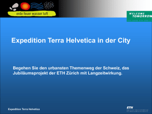 Expedition Terra Helvetica in der City Begehen Sie den