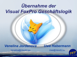 Übernahme der Visual FoxPro Geschäftslogik - dFPUG