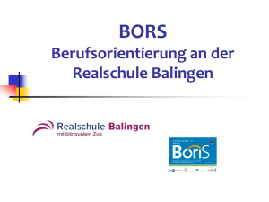 BORS Berufsorientierung an der Realschule Balingen