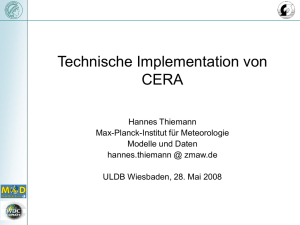 Technische Implementation von CERA