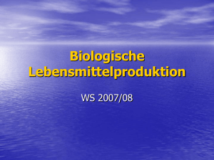 Biologische Lebensmittelproduktion - PH