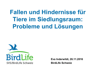 Kein Folientitel - BirdLife Schweiz