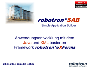 robotron*SimpleApplicationBuilder (SAB) - ein Tool zur